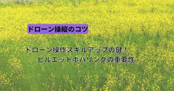 ドローン操作スキルアップの鍵！ピルエットホバリングの重要性
