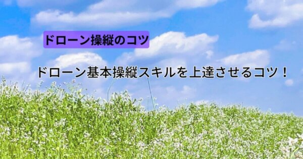 【ドローン初心者向け練習法】基本操縦スキルを上達させるコツ!